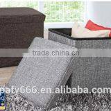 Fabric Foldable Storage Ottoman Storage Case