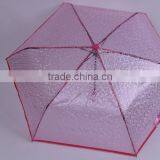 Customized Manual Open Poe Fabric 3 Folding Clear Umbrella thumbnail-6
