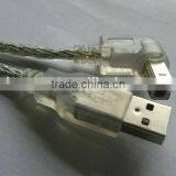 High Quality and New Style USB AM BM Turns Curved Woven Transparent Line With Aluminum Foil