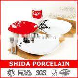 Porcelain Dinner Plates 20PCS SQUARE SHAPE PORCELAIN DINNERWARE SET WESTERN STYLE FULL DESIGN DINNERWARE SET SDS311