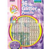 7" 12 Glister Pencil,basswood,with eraser,with blister pack.