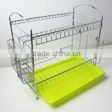 Latest 2 Tiers Decorative Dish Rack Kitchen Cabinet Dish Drying Rack thumbnail-3