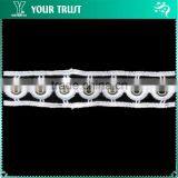 Rhodium Round 10MM Metal Grommet Eyelet White Polyester Lace Strips Trimming thumbnail-1
