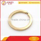 Gold Color 1 Inch Flat Style Stainless Steel Key Ring thumbnail-2