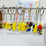 Despicable Me 3d Soft PVC Keychain Wholesale Cartoon Keychain Cheap Kid Gifts