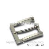Polished Men's 35mm Brushed Nickel Nickel-free Plated Zinc Casting Shishi Supply Belt Pin Buckle