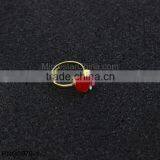 Magazine Style Gold Heart Ring With Crystal thumbnail-2