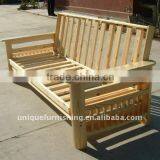 Used Solid Wood Frame Folding Sofa Bed With Arm thumbnail-1