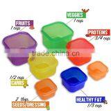 21 Day Fix BPA Free 7 Pieces Portion Control Containers Set,Leak Proof Portion Control Container Set With Guide thumbnail-2