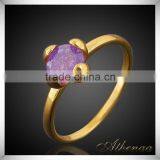 Yiwu Fashion Jewelry Wholesale Good Quality 6 Colors Zircon Gold Wedding Ring For Girls thumbnail-4