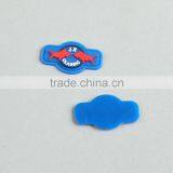 Custom Logo PVC Rubber Patch Hat Badge Backpack Label Blue Base thumbnail-2