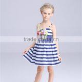 2016 New Arrival Flower Stripe Girls Frock Patterns thumbnail-2