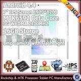 mtk6592 cortex a7 octa core cpu tablet pc
