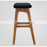 Restaurant Cafe Black Leather Wood Bistro Chair thumbnail-2