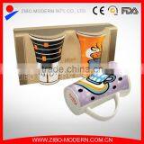 Advertising Ceramic Mug With Spoon LOGO Print Glazed Stoneware Coffee Mug thumbnail-6