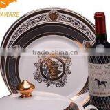 Ceramic Gold Plates in Rose Design of Porcelain Dinnerware Set for 12 Persons thumbnail-2
