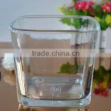 Wholesale high quality square glass candle jar