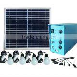 10w Solar Power System With Lead Acid Battery With 4 Pcs Led Lights