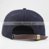 Plain Suede Brim 5 Panel Hat With Woven Patch thumbnail-5