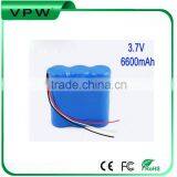 Guangzhou Manufacturer Rechargeable Li-ion 3.7V 6600mAh Battery for Floodlight thumbnail-2