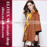 2015 HOT Fashion Yellow Sexy Woman Cashmere Overcoat Winter Dress thumbnail-3