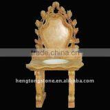 Flower Shaped Marble Pedestal Basin thumbnail-1