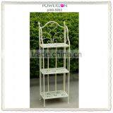 Decorative Vintage Antirust Waterproof Wrought Irons Ceramic Metal Indoor and Outdoor 4 Tier Shelf Unit thumbnail-1