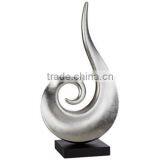 High Quality Best Selling Modern Silver Flame Sculpture 2015 Made From Wood, and Comes With a Black Stand From Vietnam thumbnail-1