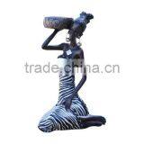 Table Decoration Resin Fabric African Lady Candle Holder Souvenir thumbnail-6