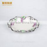 Stock Plate and Dish ,Fashion Golden Ceramic Decorative Cheap Big Ceramic Plate thumbnail-2