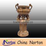 factory supply bronze metal garden flower pot NTBF-FL104S