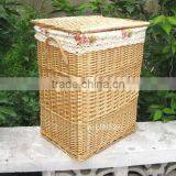 2013 Latest New Design Willow Wicker Laundry Basket With Lid and fa thumbnail-1