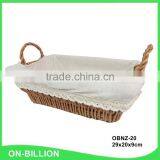 Food Grade Decorative Heated Willow Bread Basket With Linning for Sale thumbnail-2