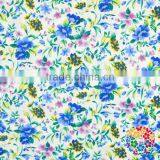 Green Blue Flower Printed 100% Soft Cotton Fabric for Women's Clothing Fabrics thumbnail-2