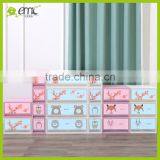 Wholsale Emc 3 Tiers Plastic Drawer Storage Cabinet With Color Print Transparent Storage Box thumbnail-3
