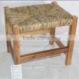 Vintage Wooden Dining Chairs With Straw Seat thumbnail-1