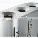 Stainless Steel Triple Garbage Bin Big Capacity Recyle Bin for Street thumbnail-2