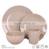 Brown Simple Design Solid Color Ceramic Dinnerware Sets Henan China thumbnail-3