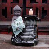 Creative The Little Monk Censer Backflow Incense Burner For Home Decor thumbnail-5