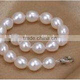 6-7 mm White Rice Shape Freshwater Pearl Bracelet thumbnail-2