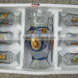 JK032 7pcs Glass Drinking Set With Deco thumbnail-1