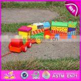 2015 Colorful Wooden Toy Blocks Train for Kids,Fashionable Children 18PCS Wooden Toy Train,Lovely Baby Wooden Toy Train W05C014 thumbnail-3