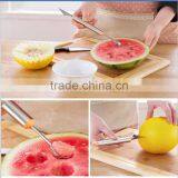 Function Kitchen Tool Fruit Corer Slicer Cutter Peeler Stainless Steel 2 in 1 thumbnail-2