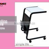 Rolling Side Multi-function Desk With Wheels Reading Bed Study Table thumbnail-1