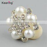 Keering-style Hotsale Star Pearl Rhinestone Button Pins for Garments WBK-1469 thumbnail-2