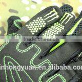 Custom Fashion Green Antislip Abrasion Proof Motor Cycling Gloves thumbnail-3