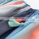 2017 Latest Girls Chiffon Tops With Colored Stripe thumbnail-3