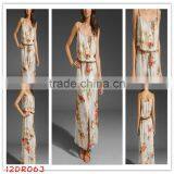 Latest Design!sleeveless!12DR063 2012 Hot Selling Summer 100%Silk Fashion Printed Long Dress,manufacturer thumbnail-1