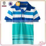 2015 Latest Design Stripe Printing Fancy Boys Child Cloths With Polo Collar thumbnail-3