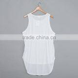 Tank Top Men Long Hip Hop Tops Loose Vest Men Casual Low Cut Design Tank Tops. Subliamtion Print thumbnail-2